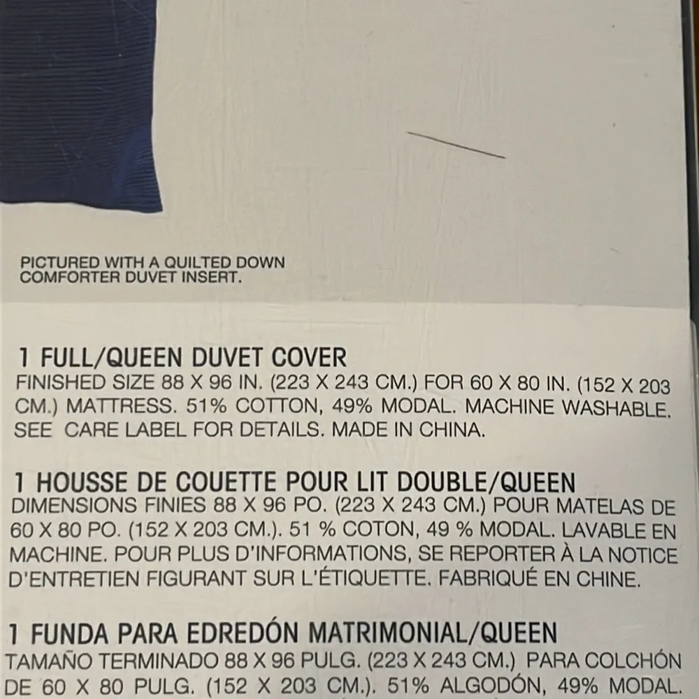 Calvin Klein Samuel Modern Cotton Queen Duvet Cover + 2 King Pillow Shams new